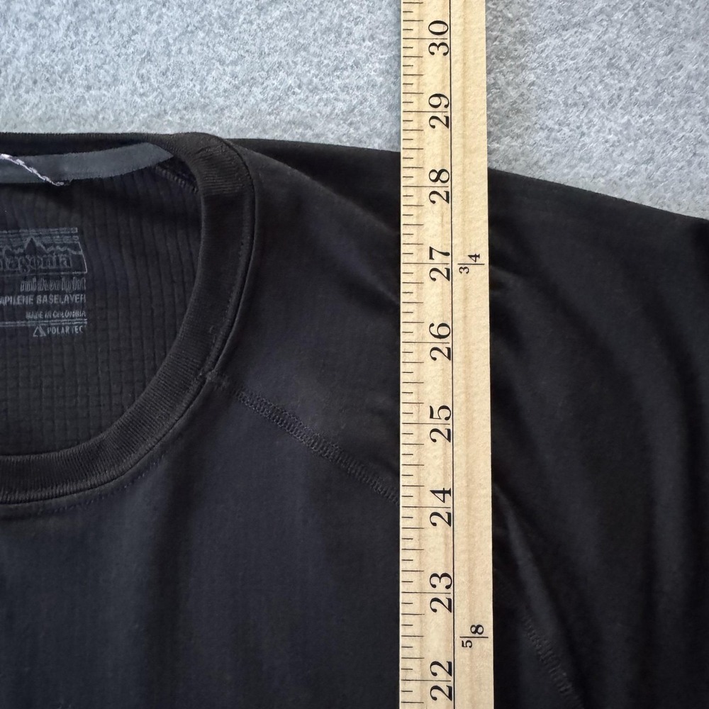 Patagonia Shirt Mens L Black Capilene Midweight Base Layer Long Sleeve Thermal - Picture 4 of 8
